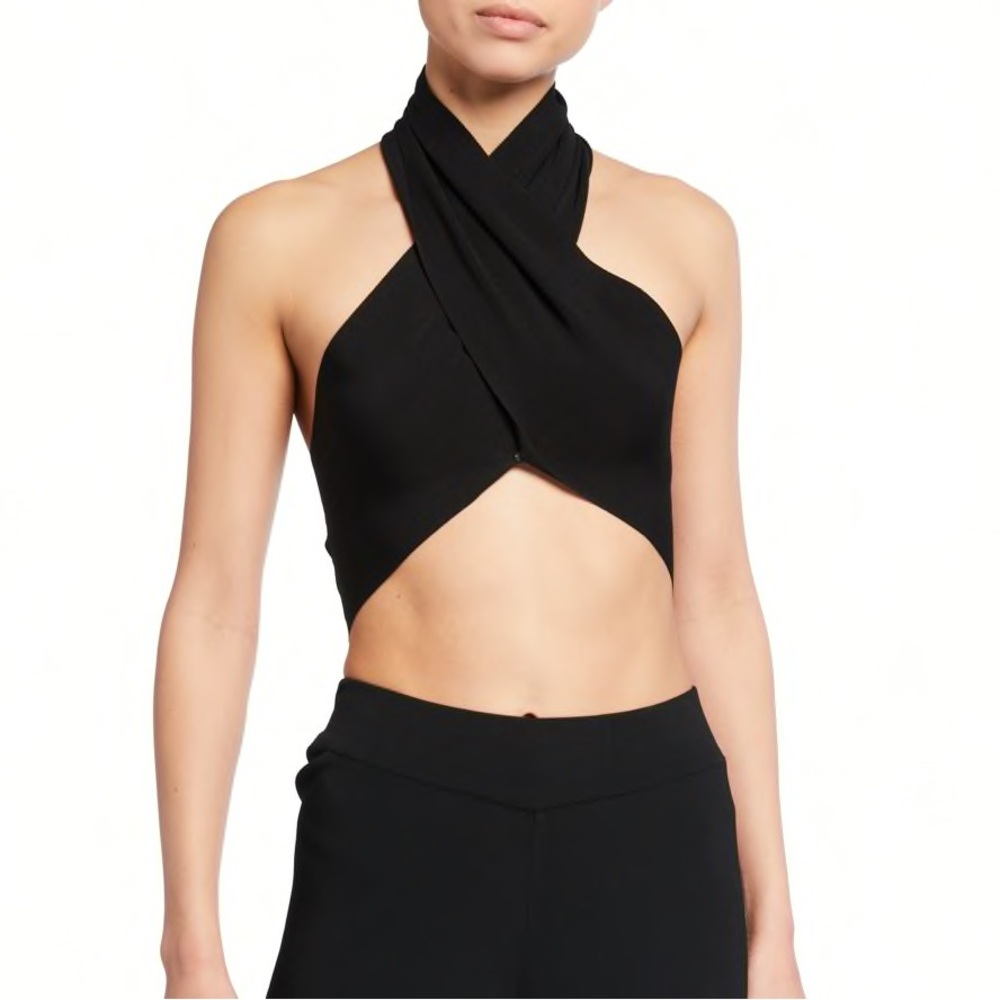 Gauge81 Black Valencia Wrap Crop Top - Picture 2 of 5
